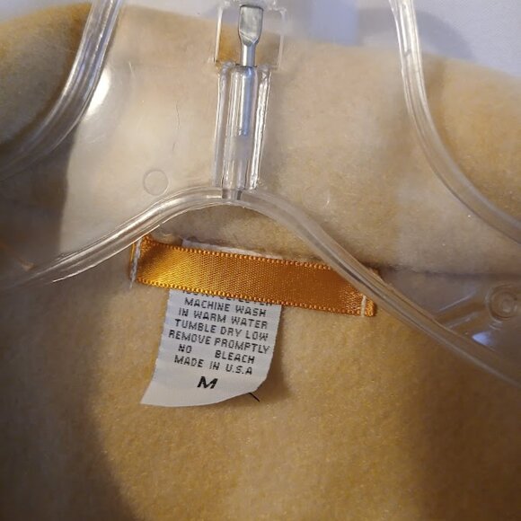 Nwt Fleece Full Zip up Sweatshirt women M Tan Tie Dye Collared w/ Zip Pockets - Picture 10 of 10